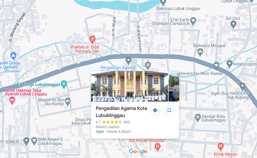 lokasi PA Lubuk linggau